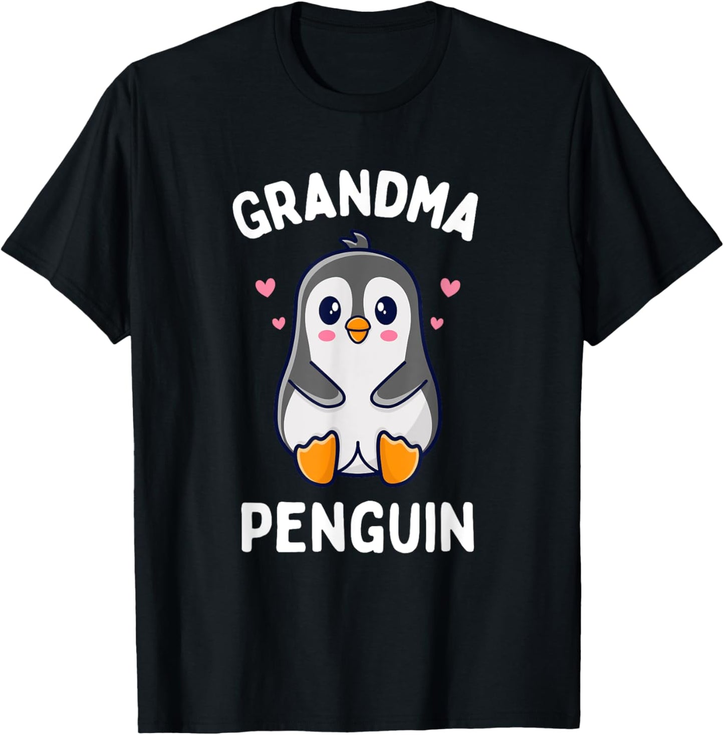Cute Grandma Penguin Bird Lover Grandmother T-Shirt - T-Shirt | Black