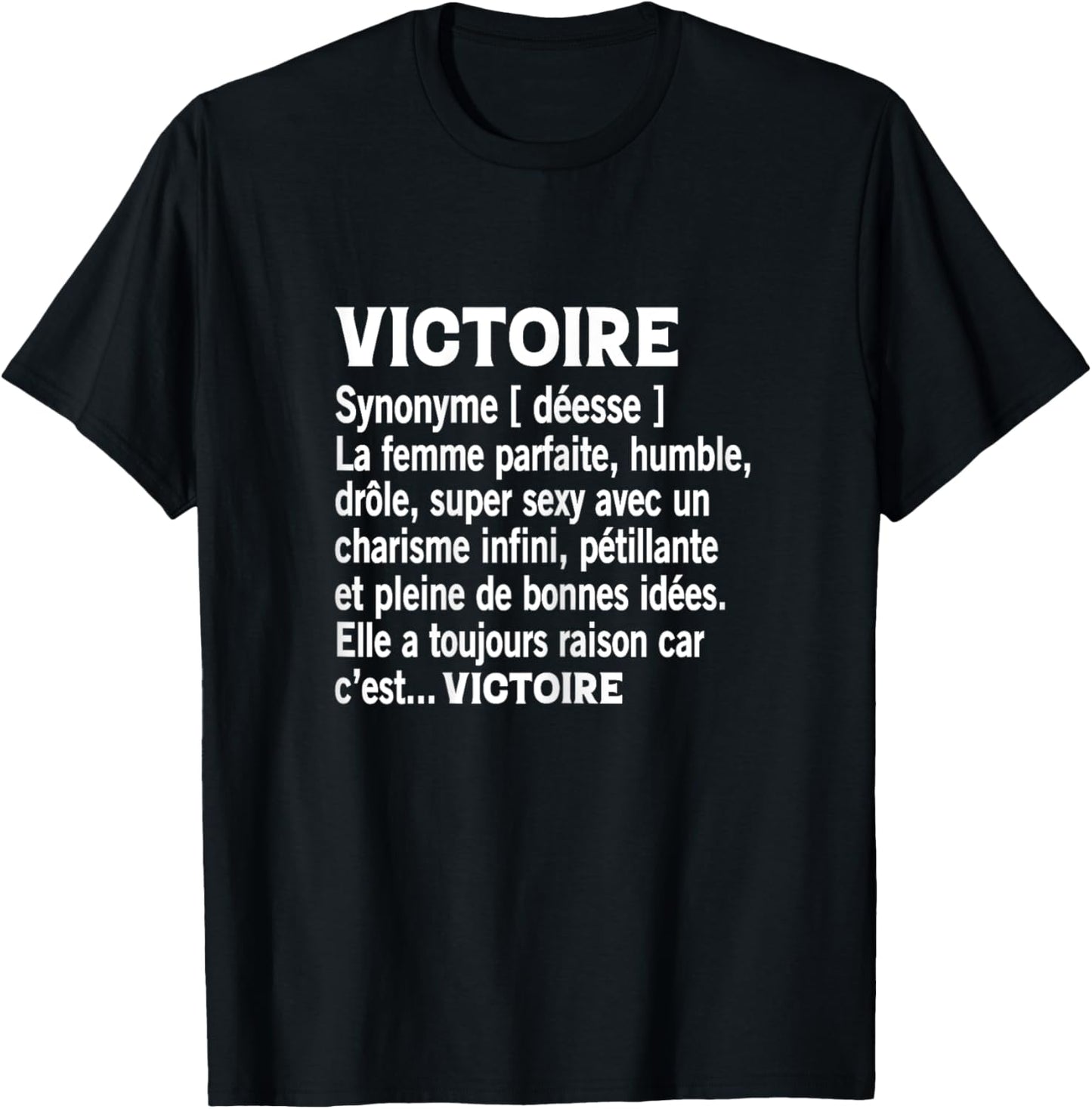 Woman Humour Personalized Gift Name Victory Definition T-Shirt - T-Shirt | Black