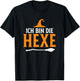 Halloween with German Text Ich Bin Die Hexe T-Shirt - T-Shirt | Black
