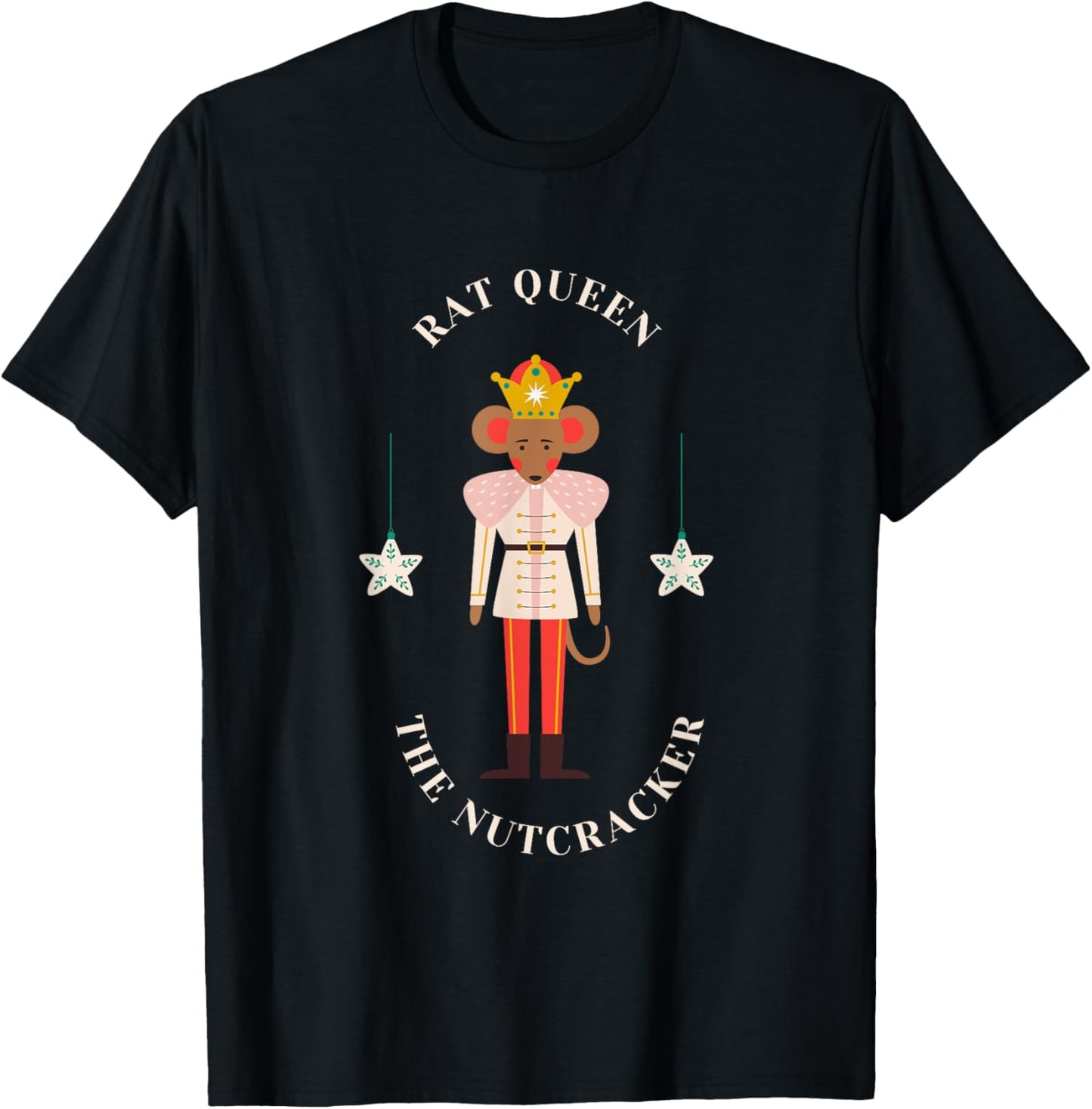RAT QUEEN THE NUTCRACKER Christmas Ballet Mouse Graphic T-Shirt - T-Shirt | Black