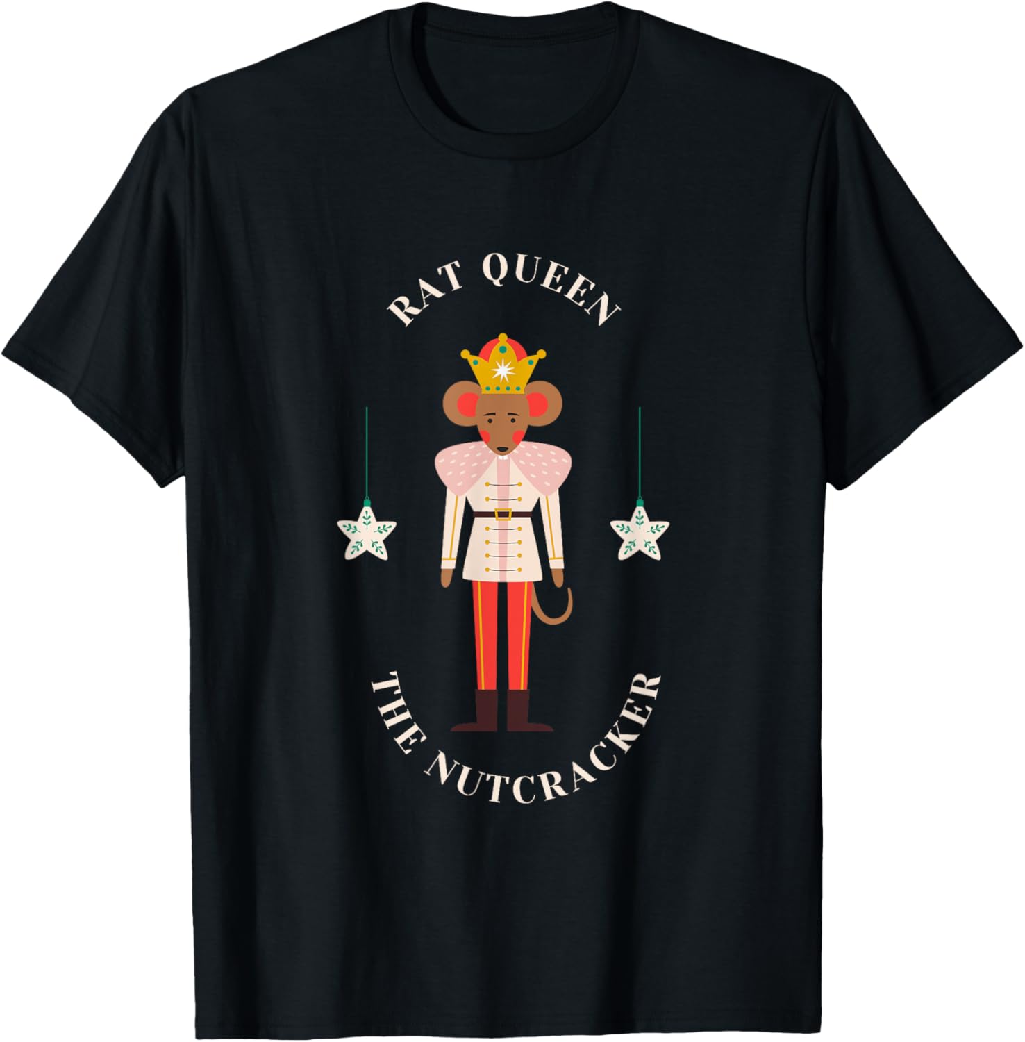 RAT QUEEN THE NUTCRACKER Christmas Ballet Mouse Graphic T-Shirt - T-Shirt | Black