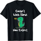 Funny Kids Dinosaur Couldn't Wash Hands and Now Extinct T-Shirt - T-Shirt | Black