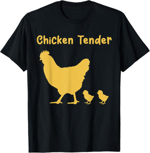 Chicken Tender Farm Homestead Raising Chicks Free Range Eggs T-Shirt - T-Shirt | Black