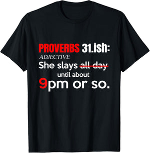 Women's Proverbs 31 ish funny Christian T-Shirt - T-Shirt | Black