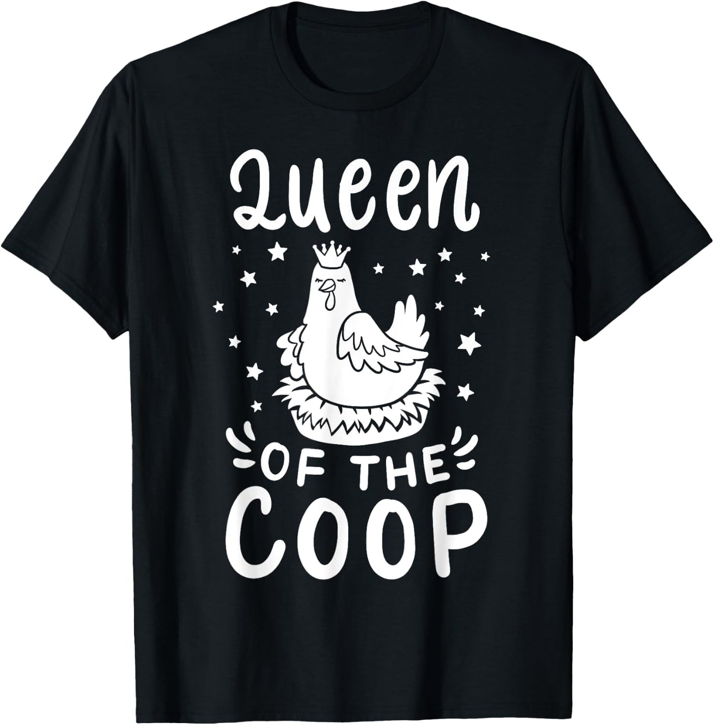 Chicken Queen Of The Coop T-Shirt - T-Shirt | Black