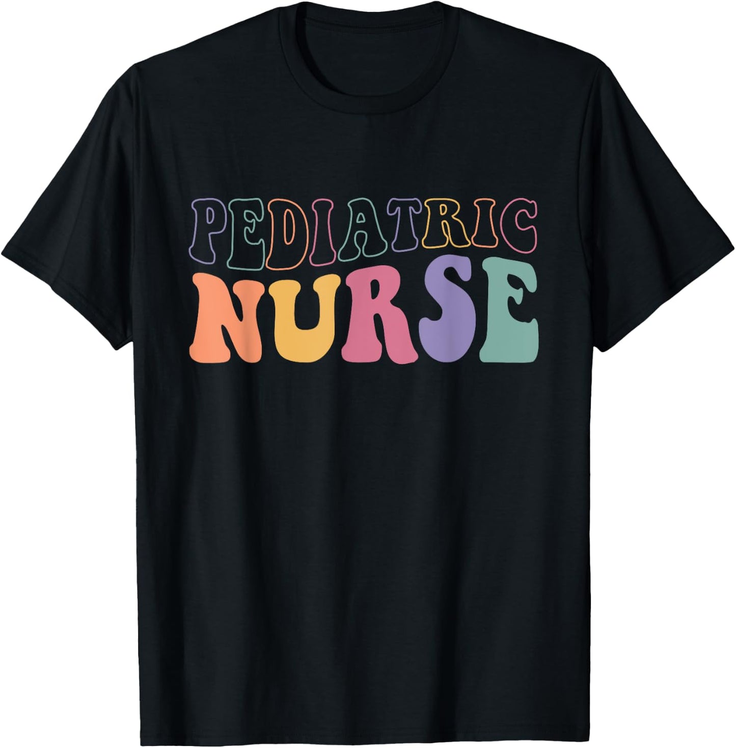 Pediatric Nurse Groovy Nursing School Women T-Shirt - T-Shirt | Black