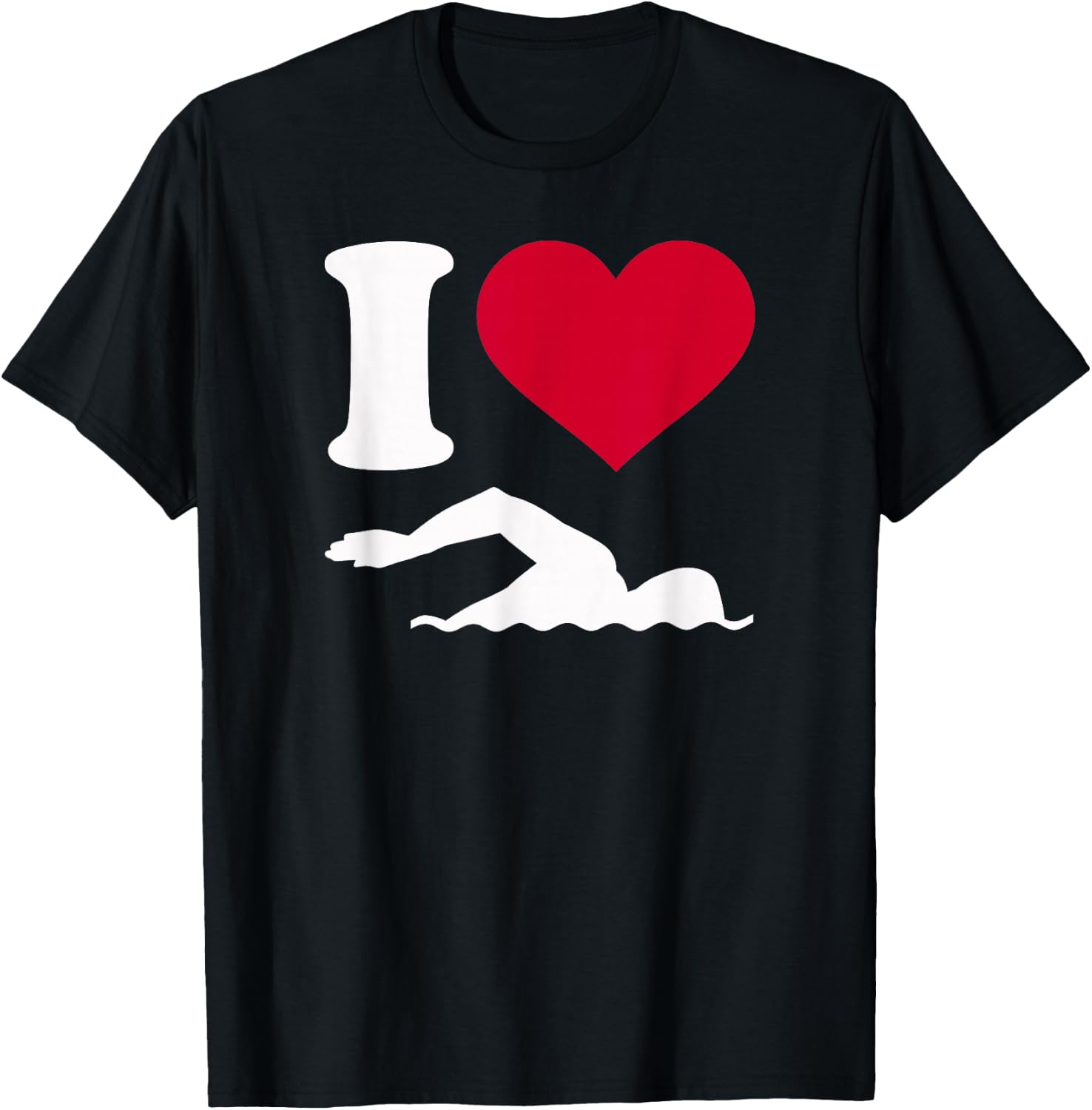 I love swimming T-Shirt - T-Shirt | Black