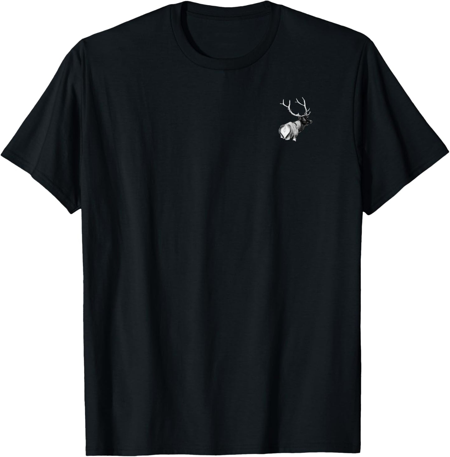 Elk. Pocket-style emblem T-Shirt - T-Shirt | Black