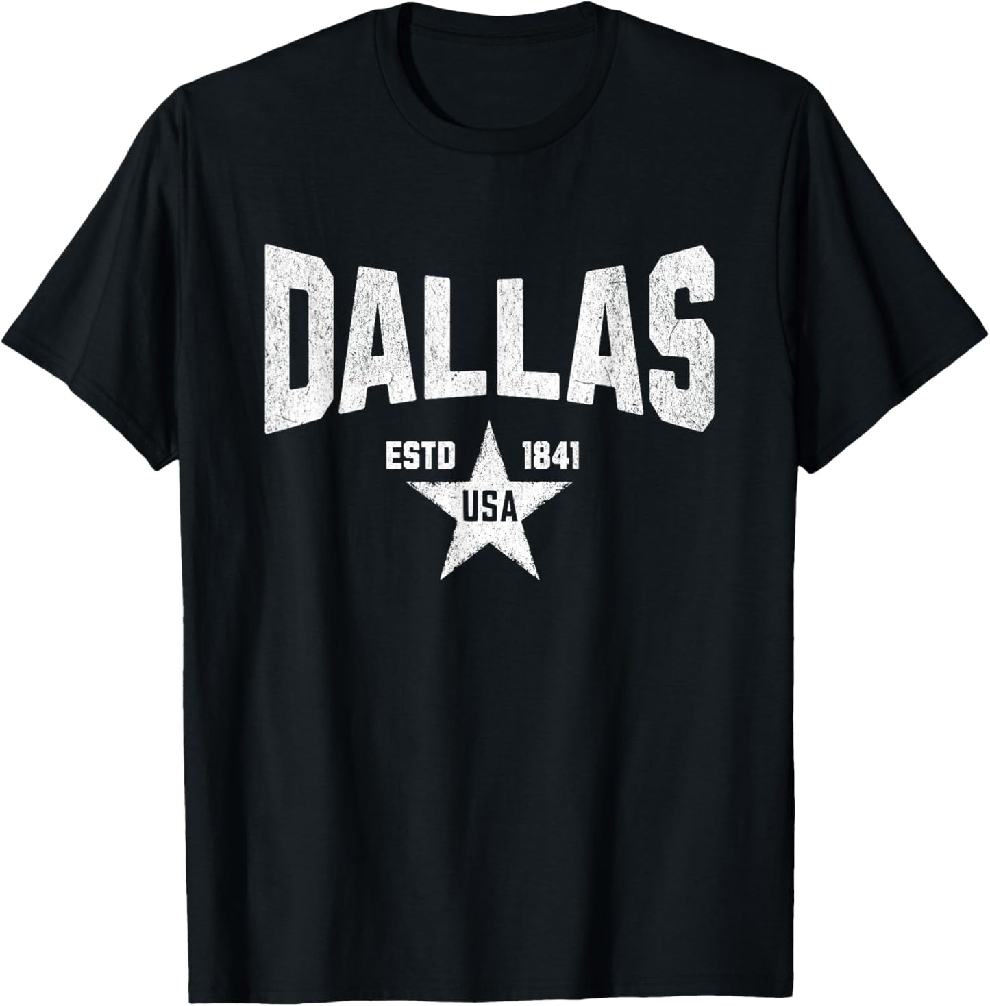 Camo Souvenir USA Star Dallas Texas T-Shirt - T-Shirt | Black
