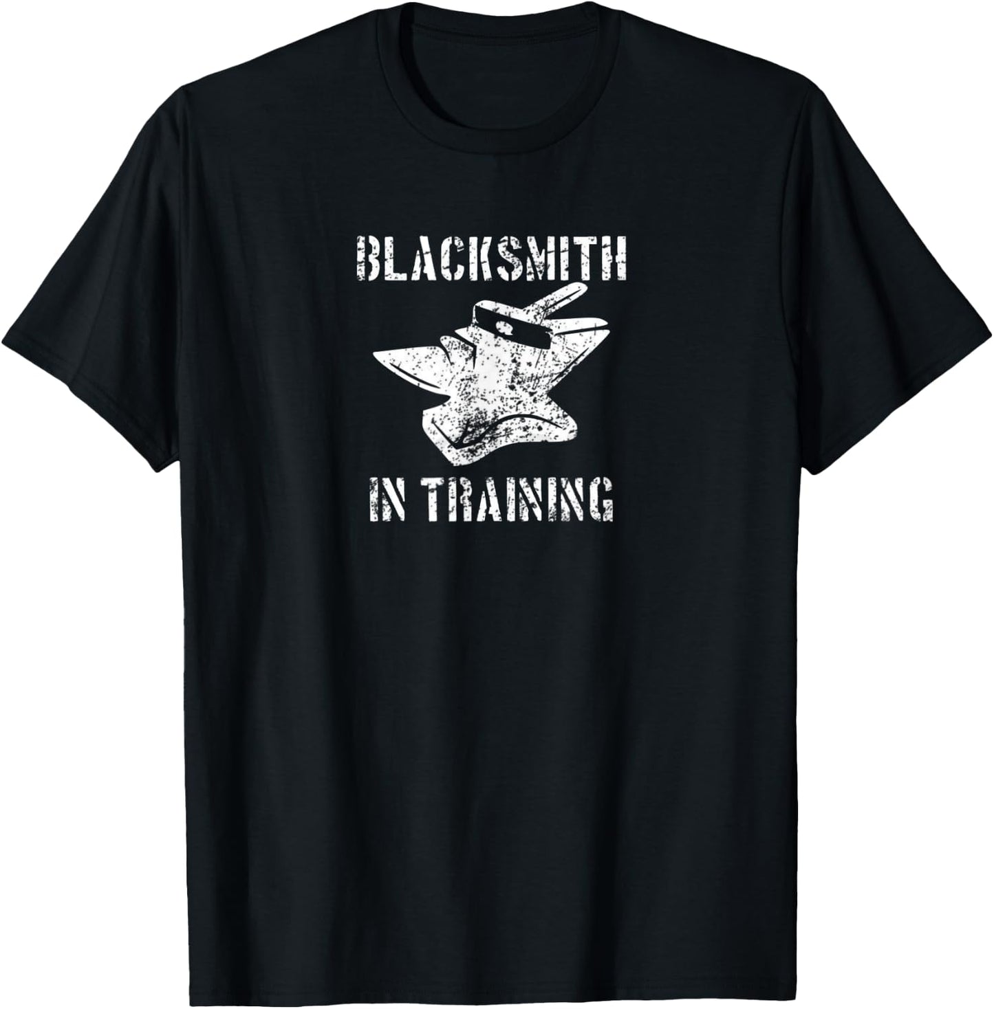 Vintage Distressed Blacksmithing Blacksmith in Training T-Shirt - T-Shirt | Black
