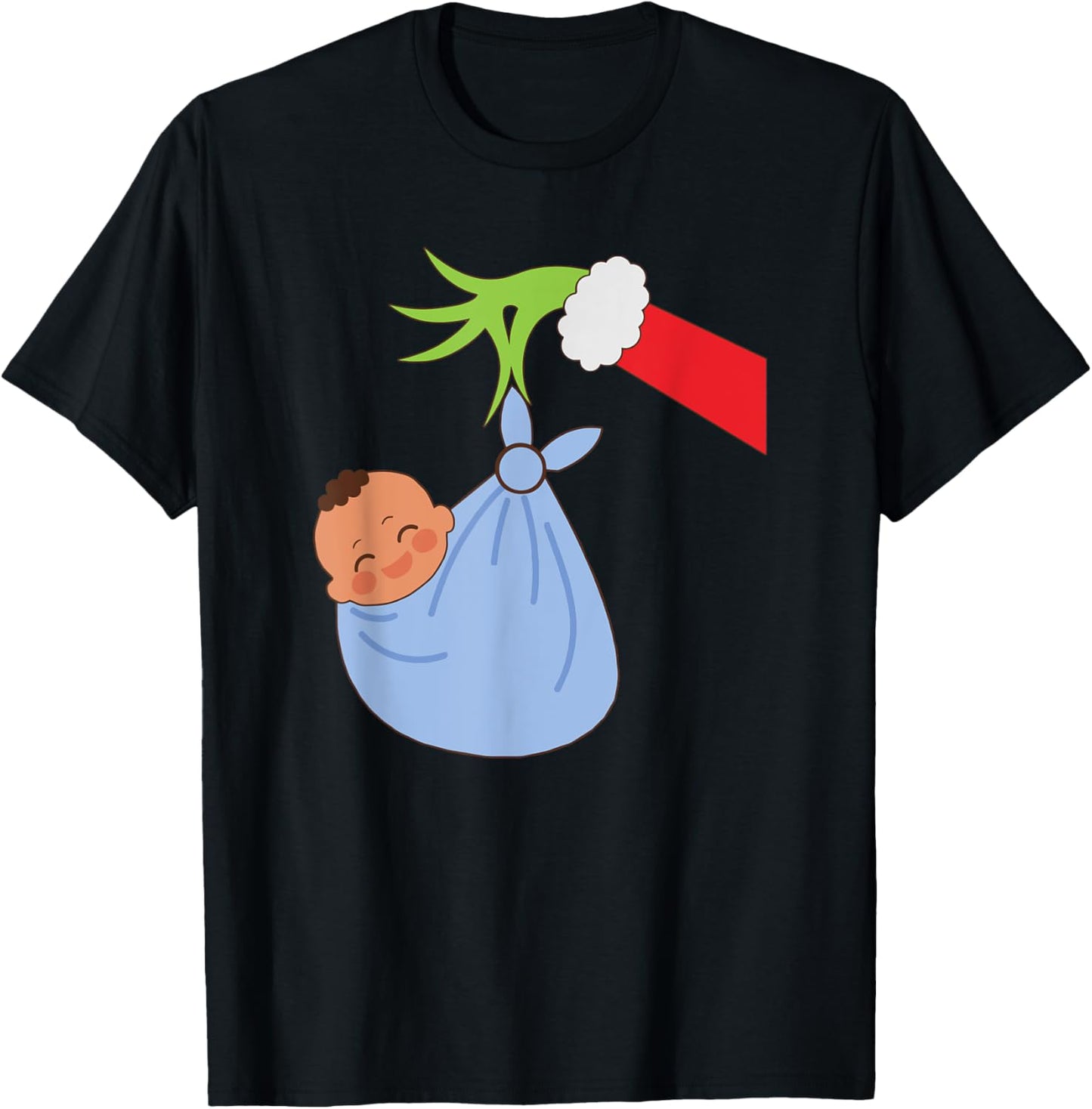 NICU Labor Delivery Nurse Santa Christmas Xmas Pajamas Funny T-Shirt - T-Shirt | Black