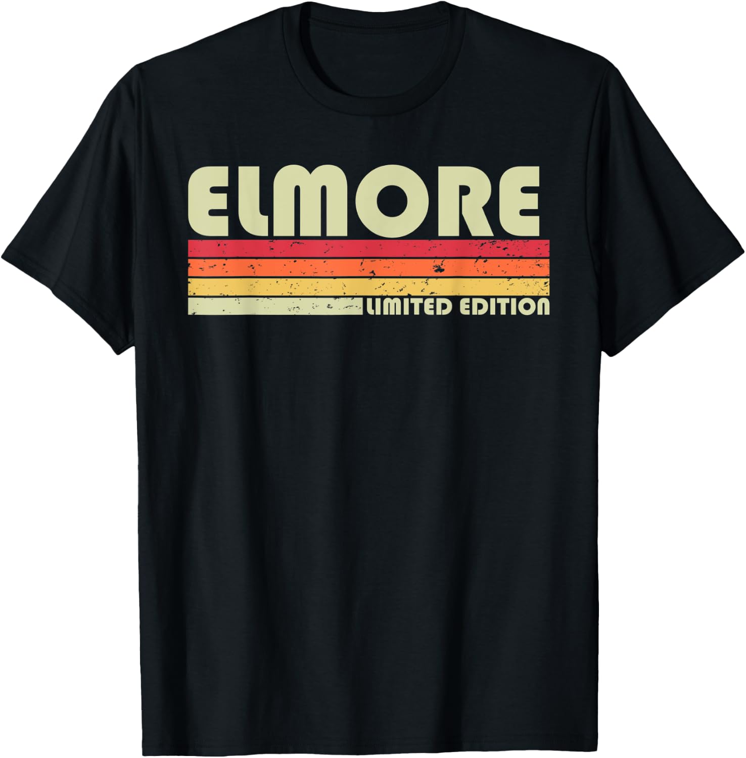 ELMORE Surname Funny Retro Vintage 80s 90s Birthday Reunion T-Shirt - T-Shirt | Black