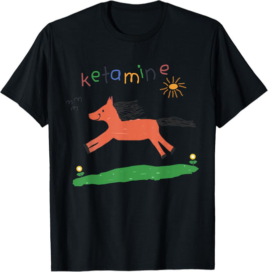 Ketamine Horse Emergency Funny T-Shirt - T-Shirt | Black