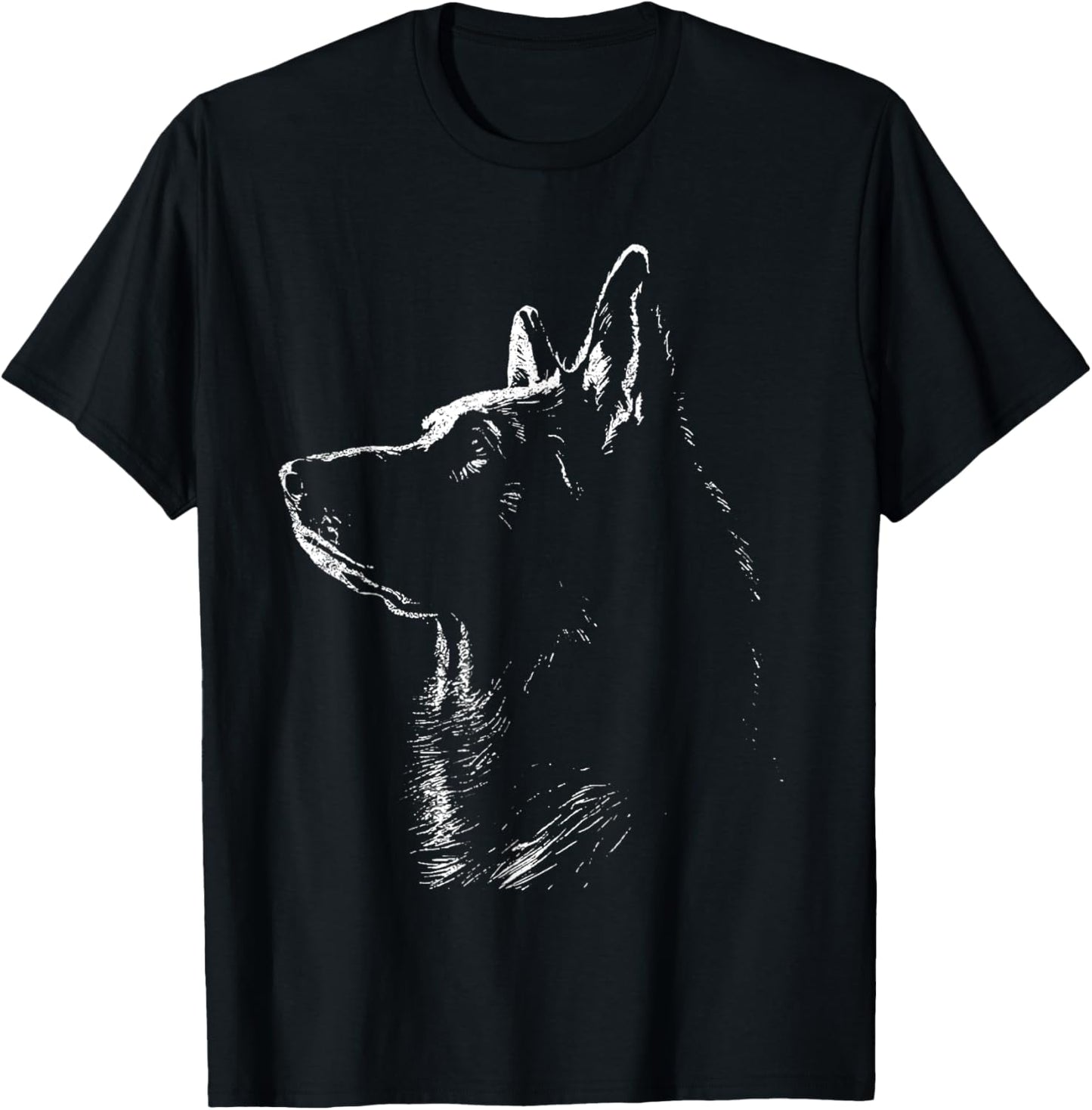German Shepherd Silhouette T-Shirt - T-Shirt | Black