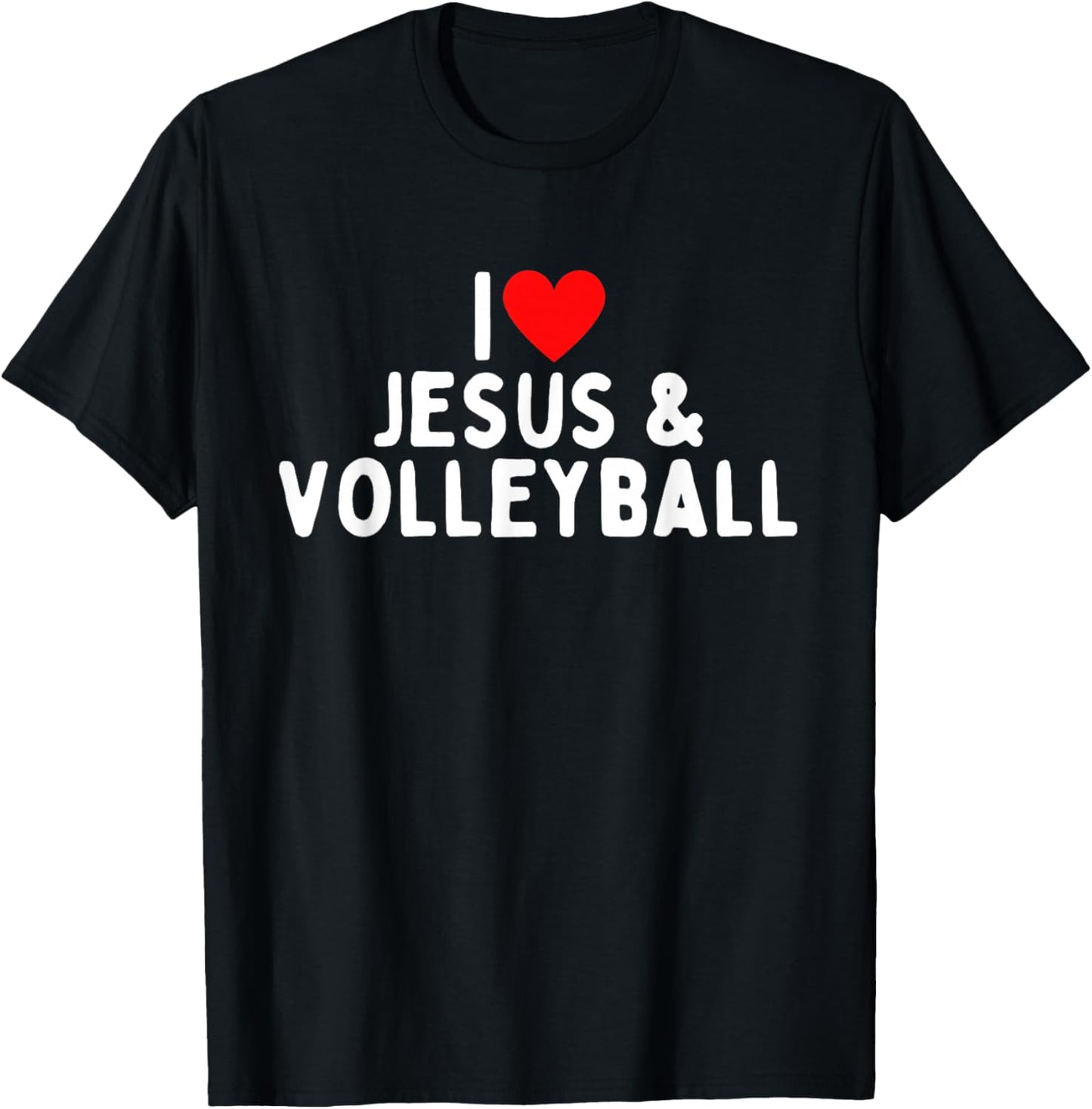 I Love Jesus And Volleyball T-Shirt - T-Shirt | Black