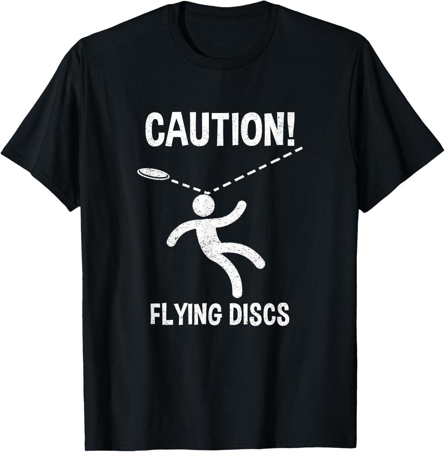 Caution! Flying Discs - Women & Girls Disc Golf Frolf T-Shirt - T-Shirt | Black