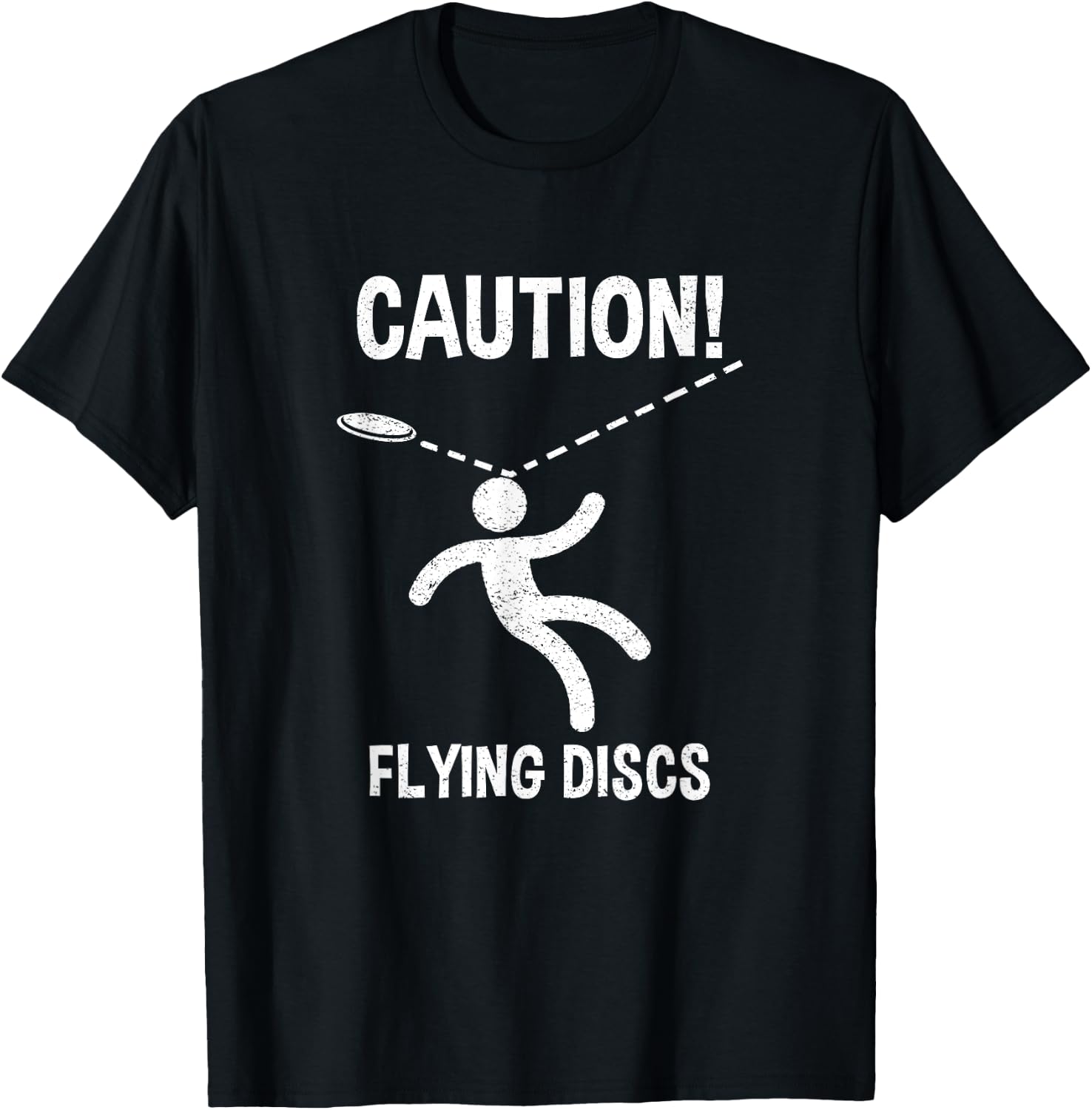 Caution! Flying Discs - Women & Girls Disc Golf Frolf T-Shirt - T-Shirt | Black