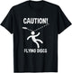 Caution! Flying Discs - Women & Girls Disc Golf Frolf T-Shirt - T-Shirt | Black