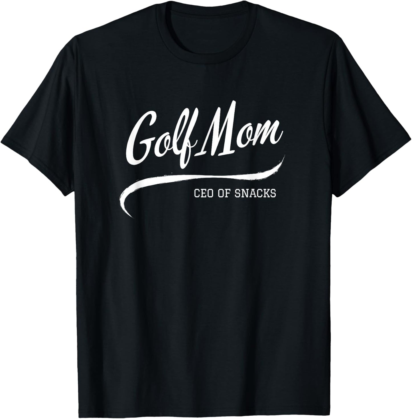 Women’s Golf Mom Proud Golf Mama Game Day Snack Mom T-Shirt - T-Shirt | Black