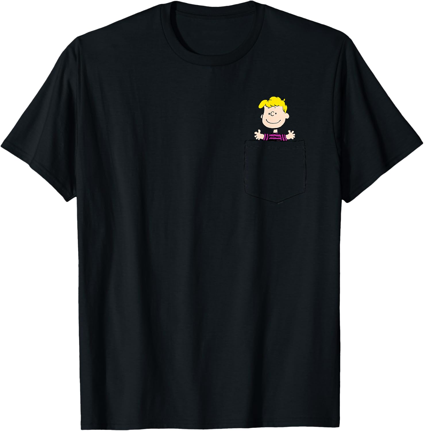 Peanuts Schroeder Faux Pocket T-Shirt - T-Shirt | Black