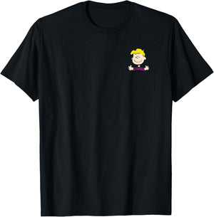 Peanuts Schroeder Faux Pocket T-Shirt - T-Shirt | Black