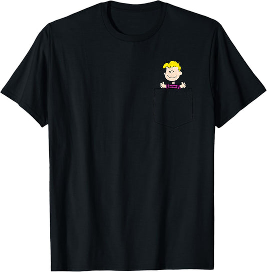 Peanuts Schroeder Faux Pocket T-Shirt - T-Shirt | Black