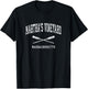 Martha's Vineyard Massachusetts Vintage Nautical Paddles Spo T-Shirt - T-Shirt | Black