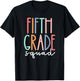 Fifth 5th Grade Squad Teacher Crew Back To School Team Men Women Girls Kids T-Shirt - T-Shirt | Black