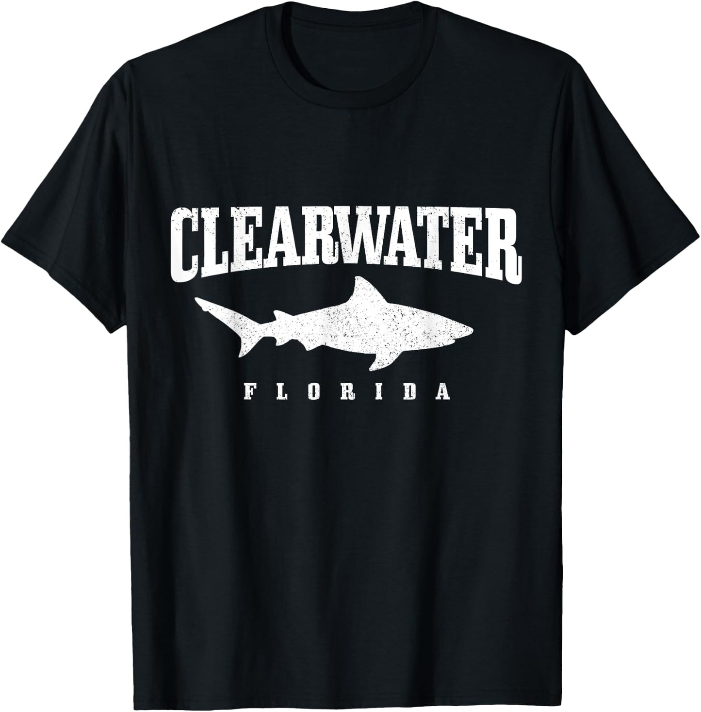 Clearwater Beach Florida Shark Scuba Diving Vintage T-Shirt - T-Shirt | Black