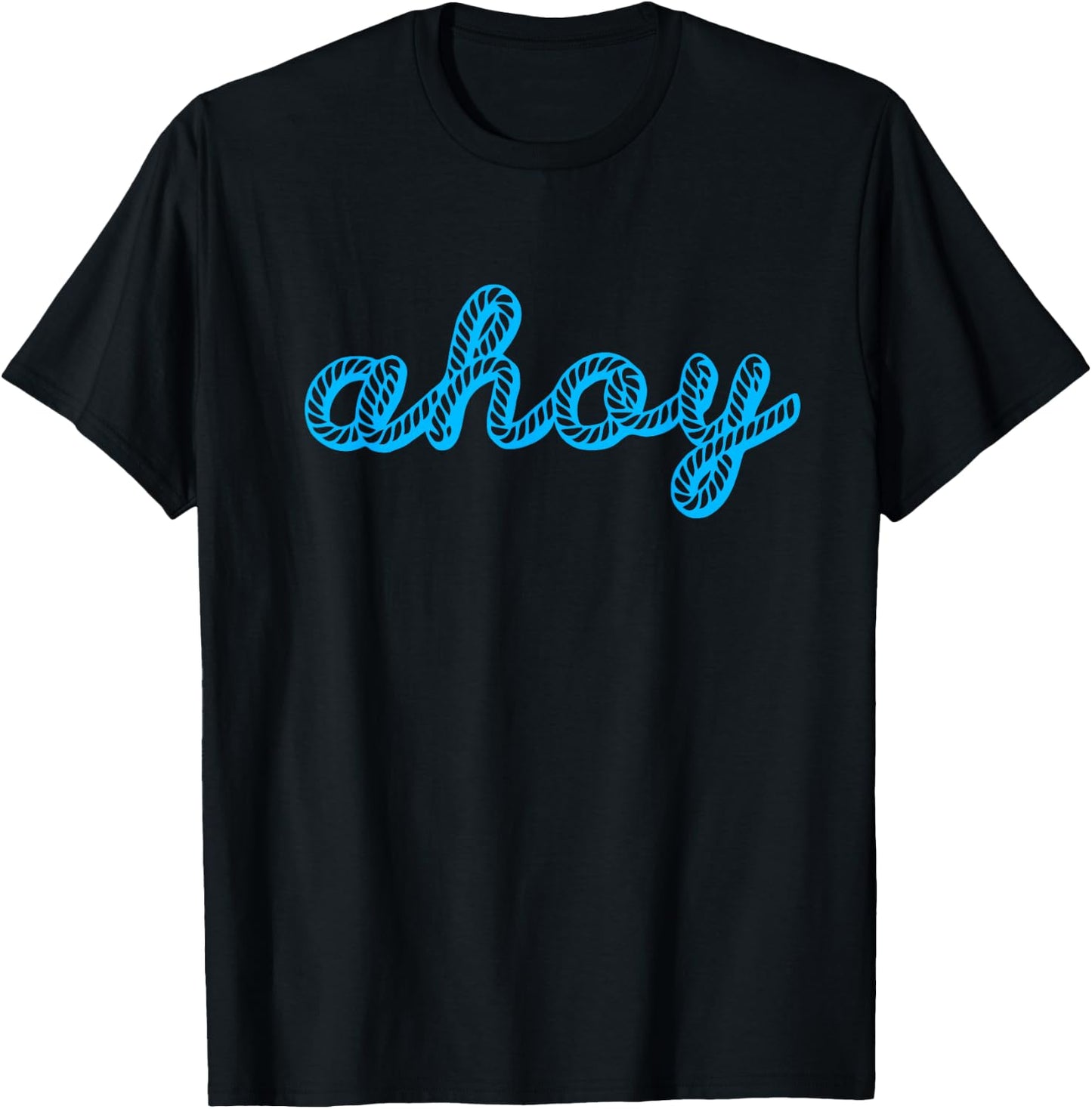 Skipper ahoy sailing knot sailor sailboat sail ship greeting T-Shirt - T-Shirt | Black