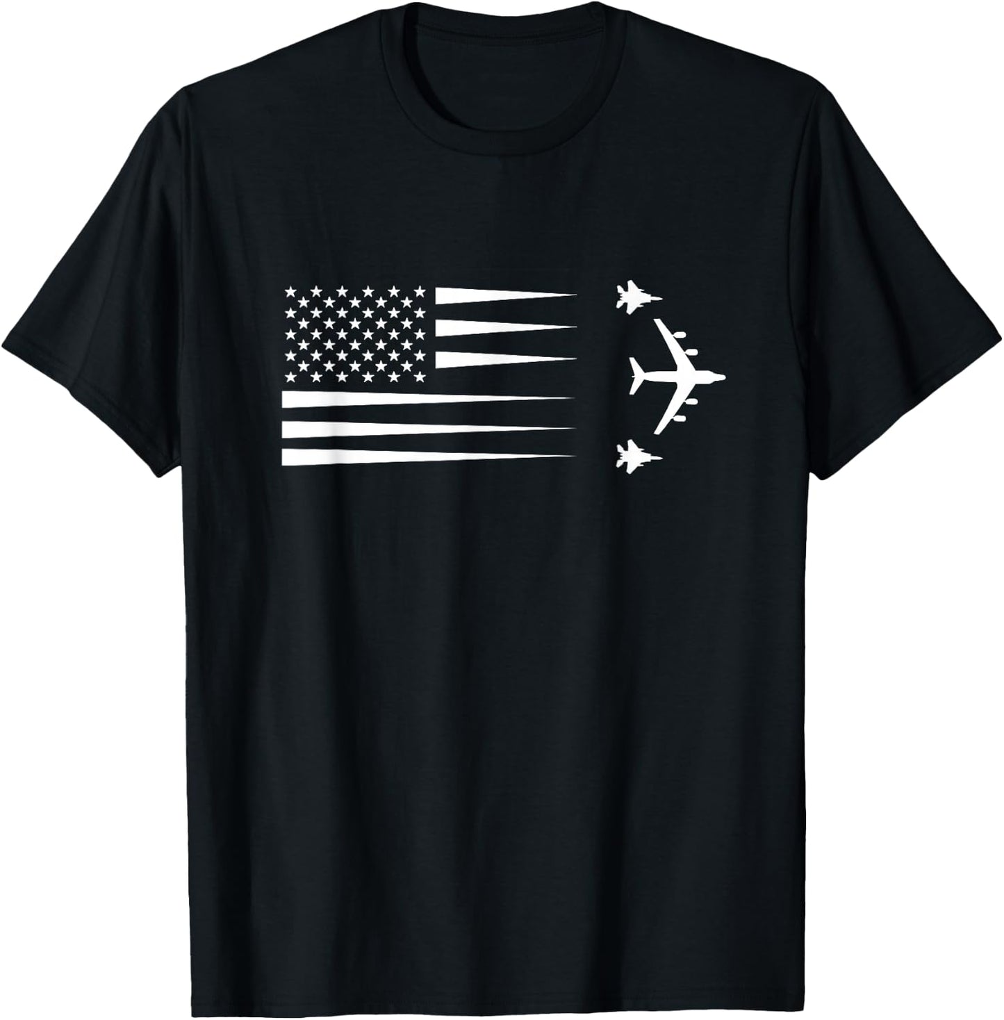F-15 Eagle RC-135 Airplane T-Shirt - T-Shirt | Black