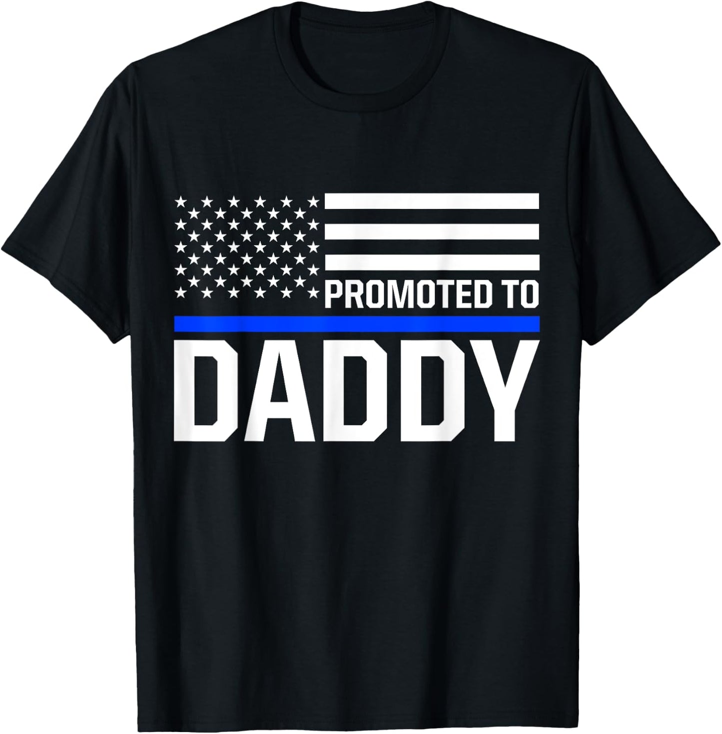 New First Time Dad to Be Police Law Enforcement Daddy T-Shirt - T-Shirt | Black