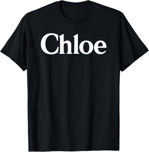Chloe Name Women Cute Girl Elegant Female Love Handwriting T-Shirt - T-Shirt | Black
