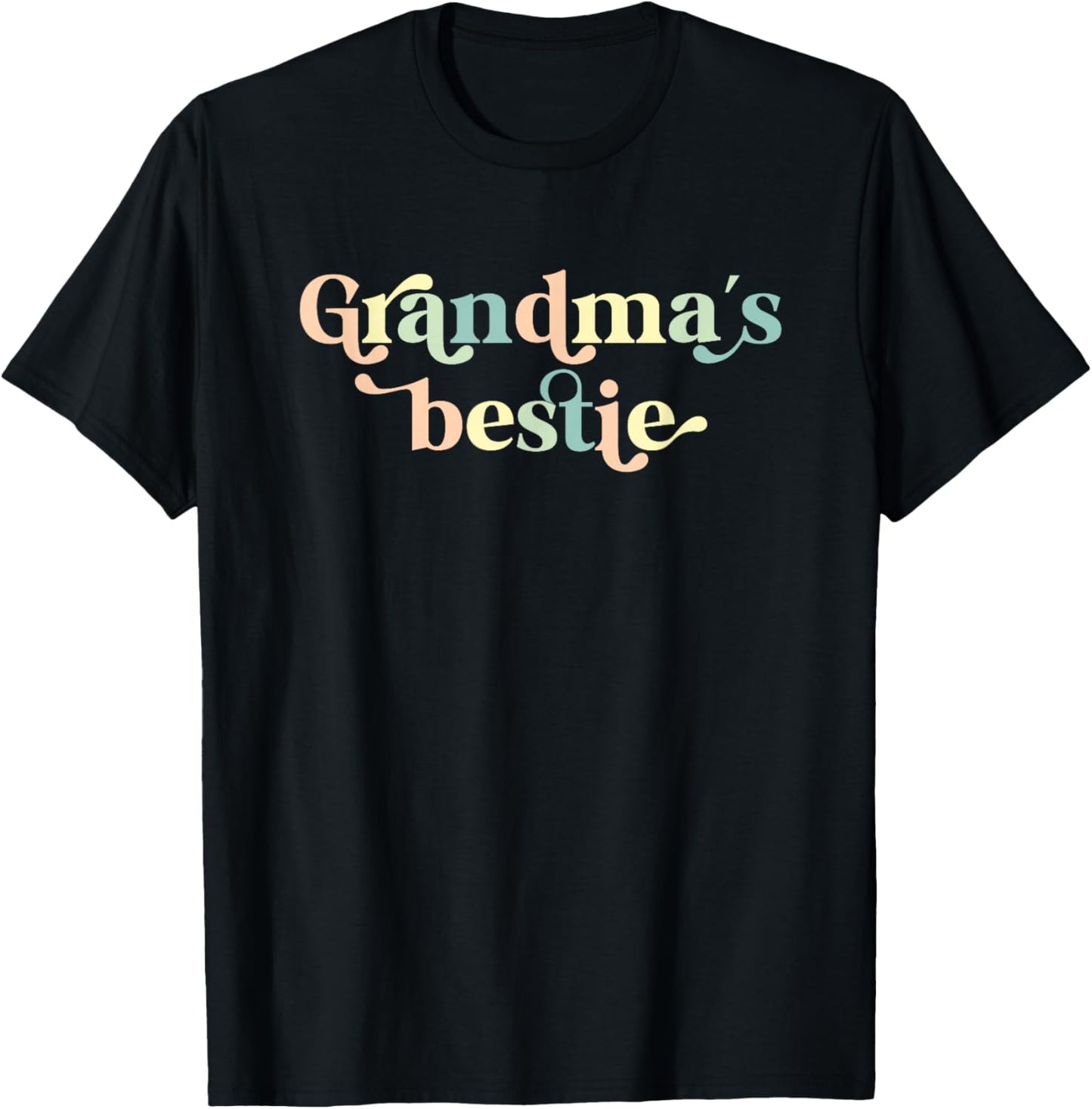 Grandma's Bestie From Grandma To Grandchild T-Shirt - T-Shirt | Black
