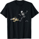 Halloween Dog, Funny Skeleton, Skeleton Chasing Dog Women T-Shirt - T-Shirt | Black
