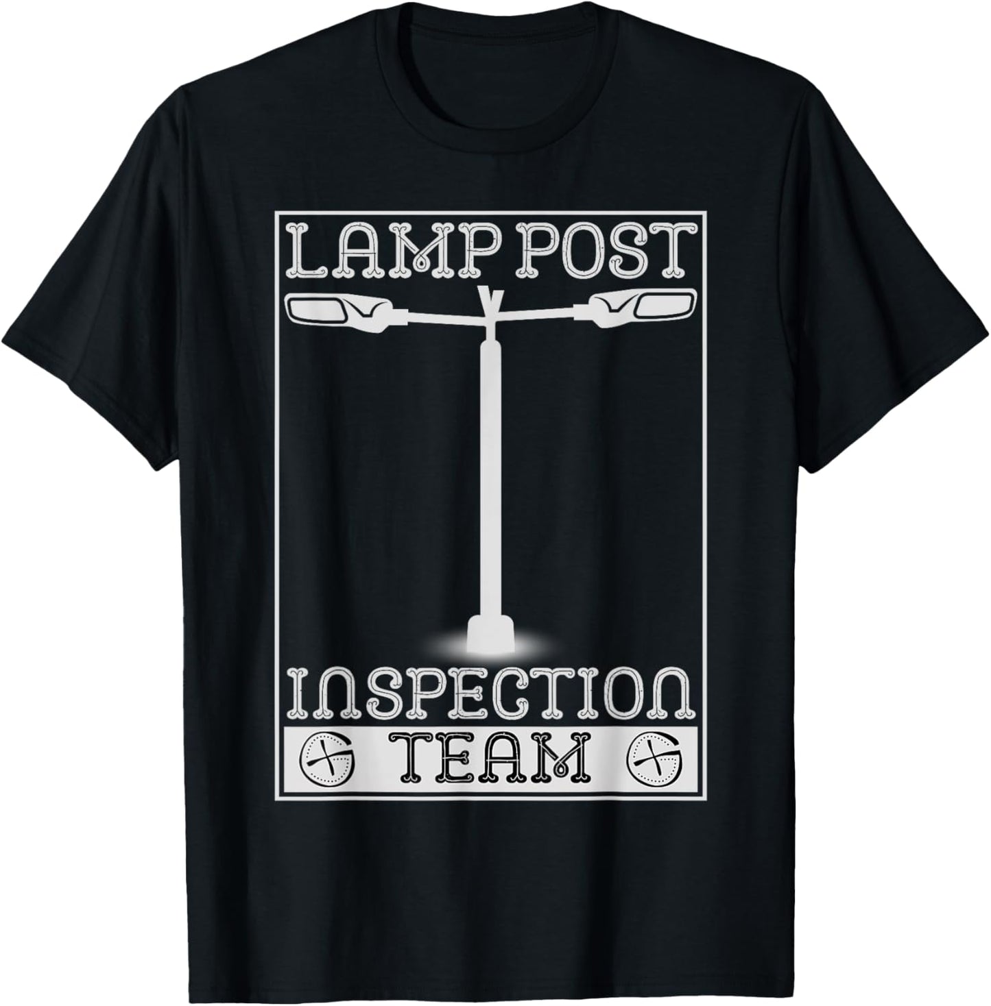 Lamp Post Inspection Team Funny Geocaching Geocache Lover T-Shirt - T-Shirt | Black