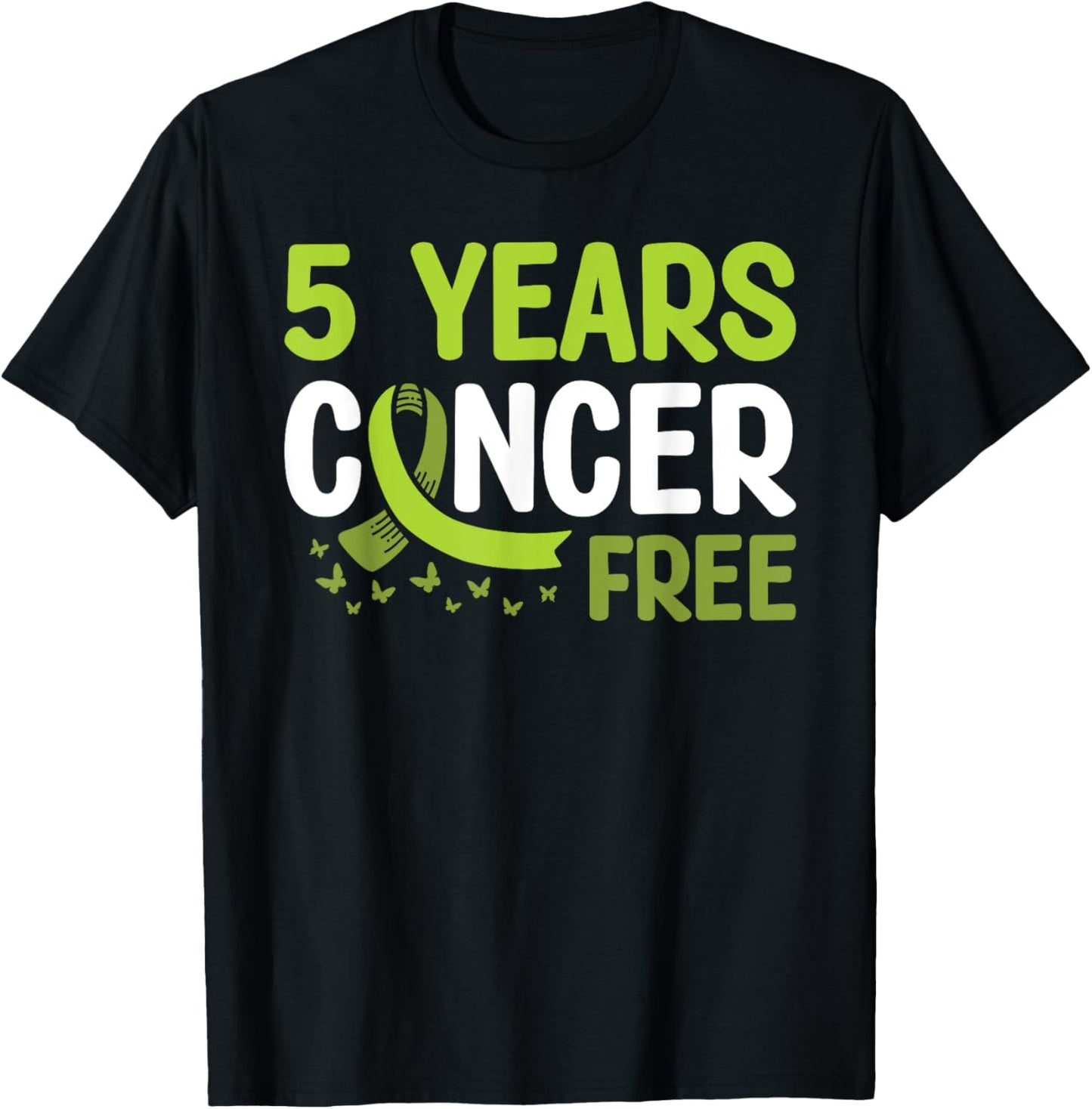 Non-hodgkin's Lymphoma Cancer Awareness 5 Years Cancer Free T-Shirt - T-Shirt | Black