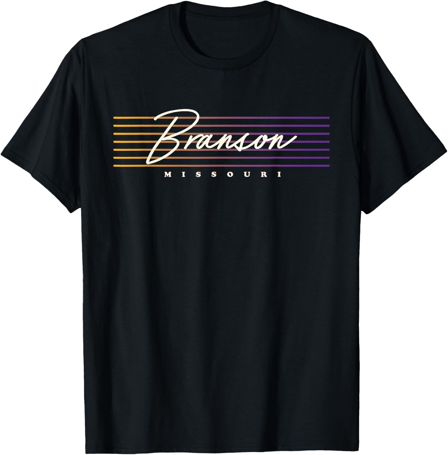 Missouri Nostalgic Retro Style Branson T-Shirt - T-Shirt | Black