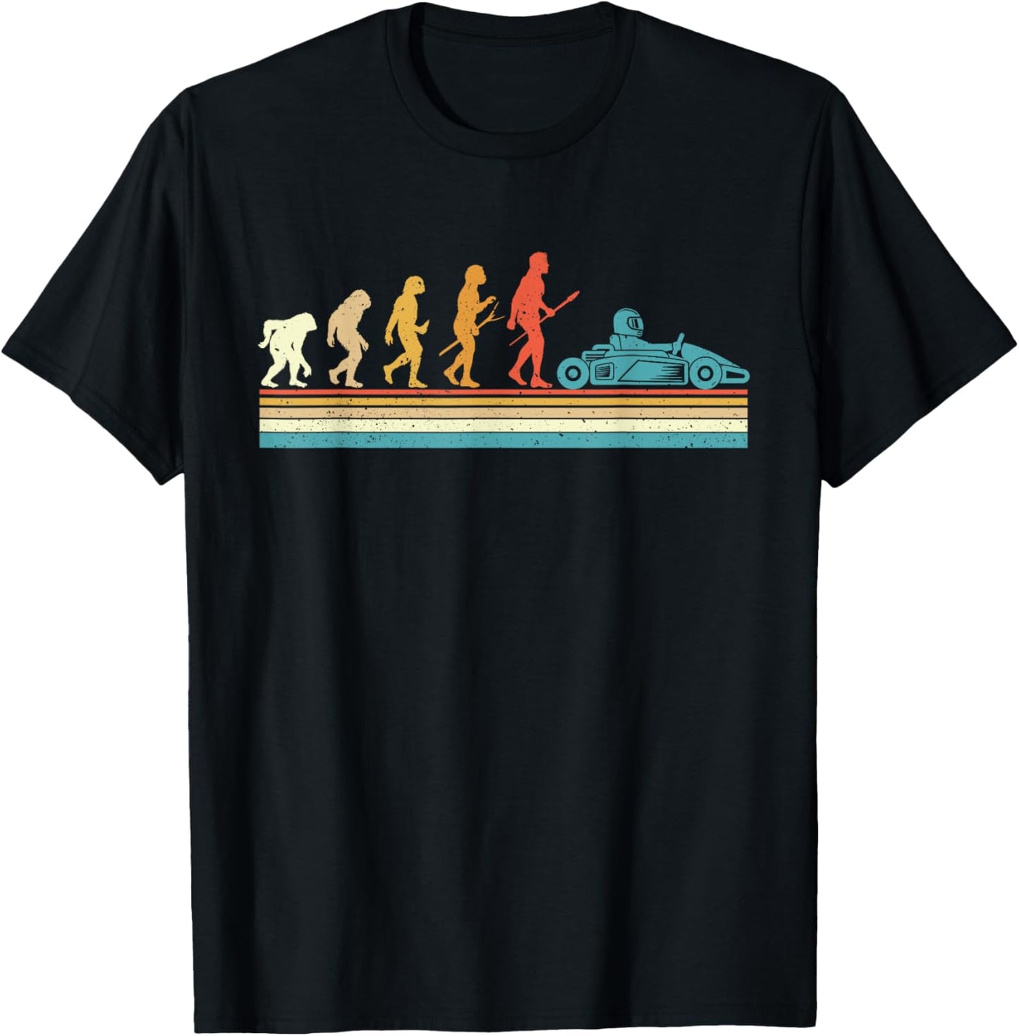 Retro Vintage Go Kart Driver - Racing Go Karting Lover T-Shirt - T-Shirt | Black