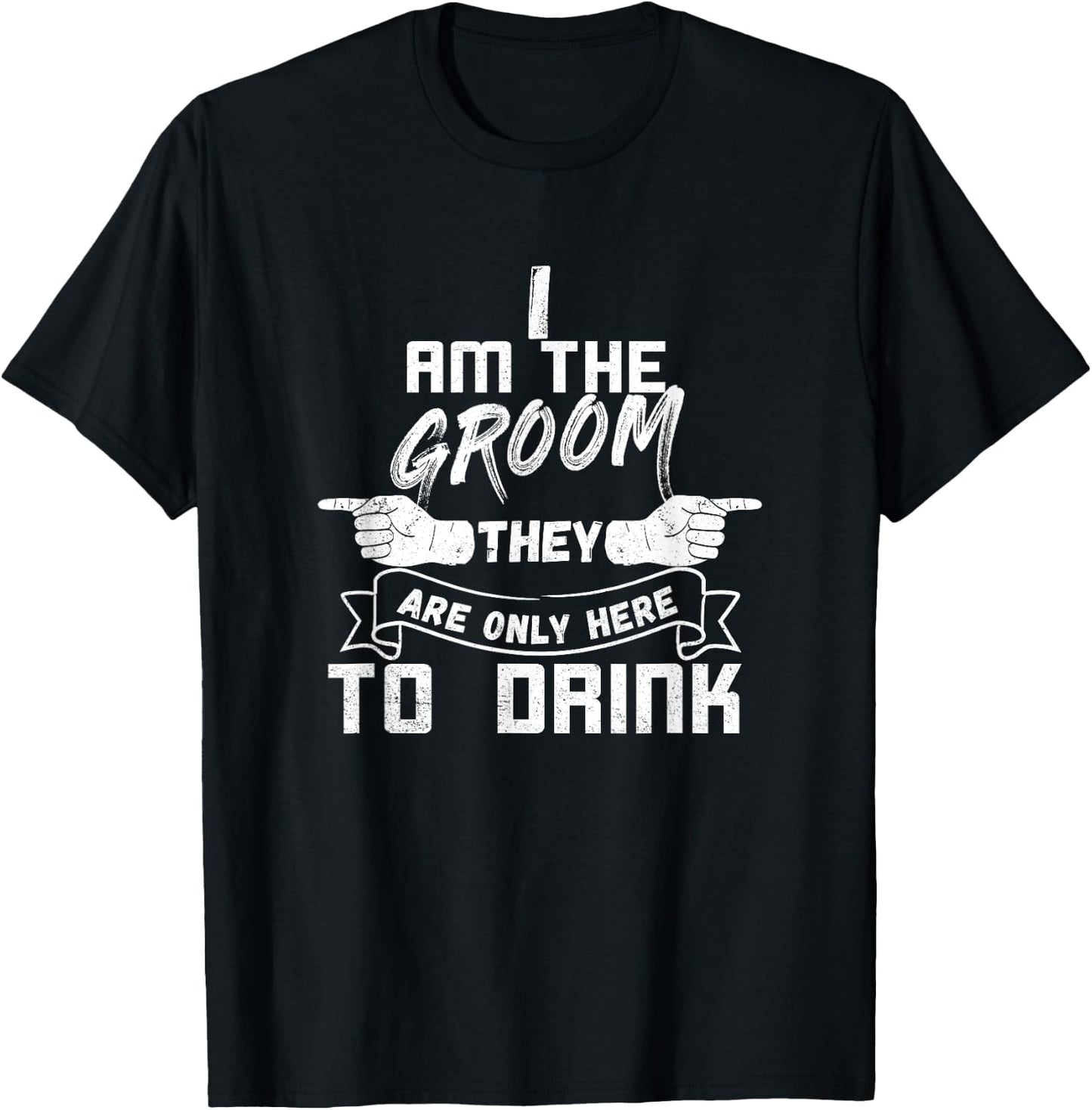 I am the groom matching set triple 1/3 Funny Bachelor Party T-Shirt - T-Shirt | Black