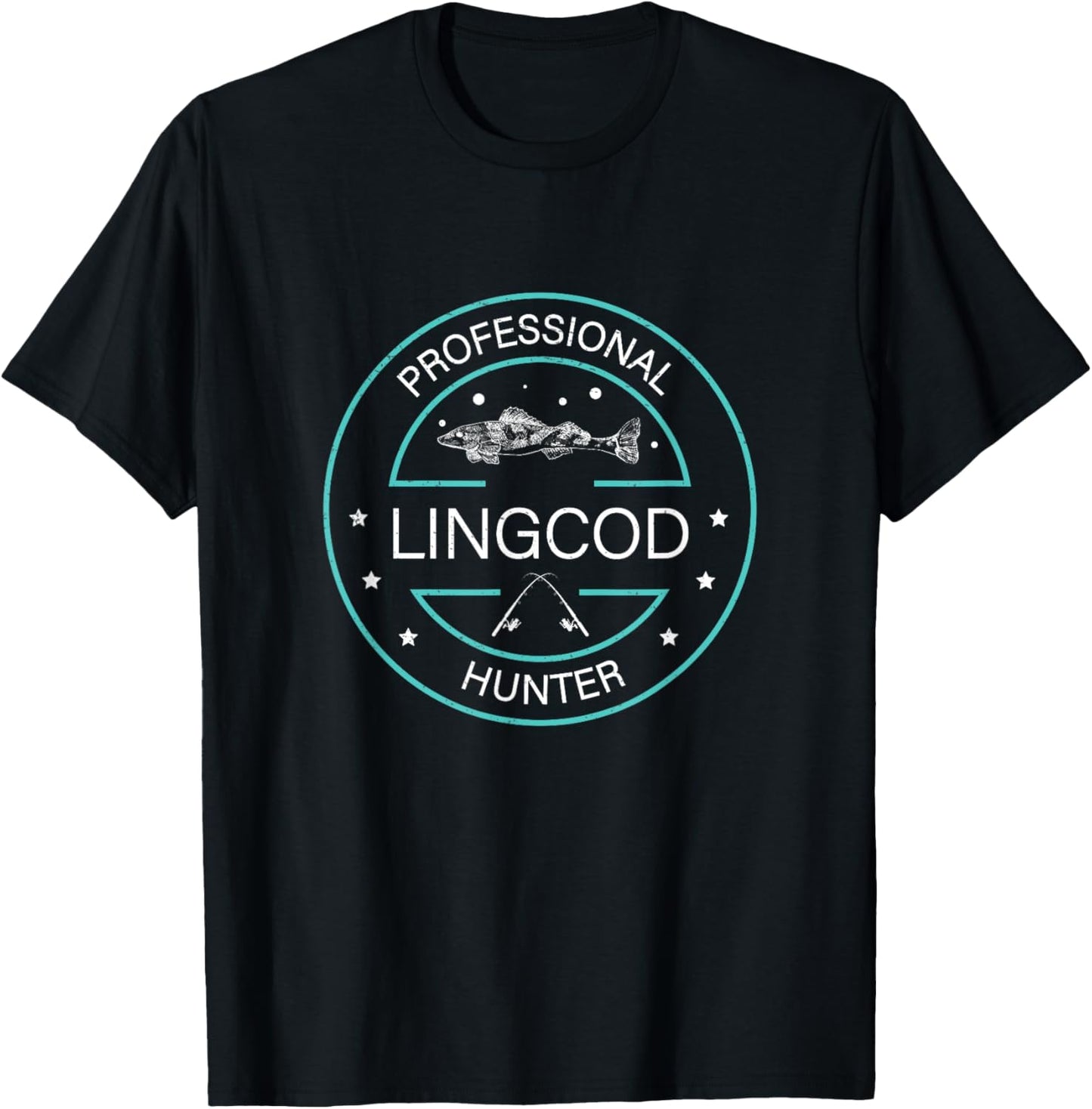 Funny Professional Lingcod Hunter Lingcod Fishing Enthusiast T-Shirt - T-Shirt | Black