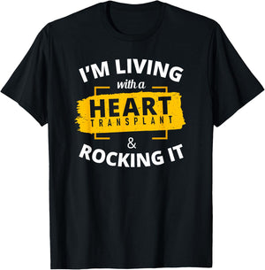 Heart Transplant T Shirt Survivor Warrior Surgery Recovery T-Shirt - T-Shirt | Black