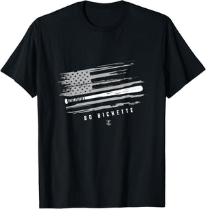 Bo Bichette Baseball Flag Graphic - Apparel T-Shirt - T-Shirt | Black
