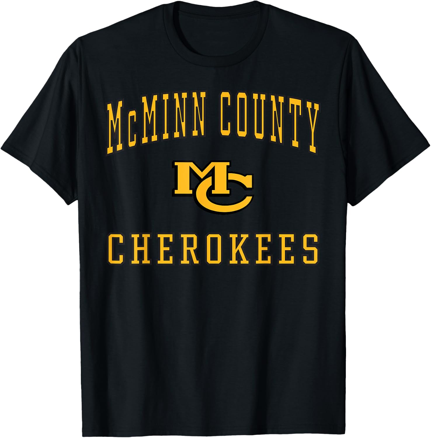 McMinn County High School Cherokees C1 T-Shirt - T-Shirt | Black