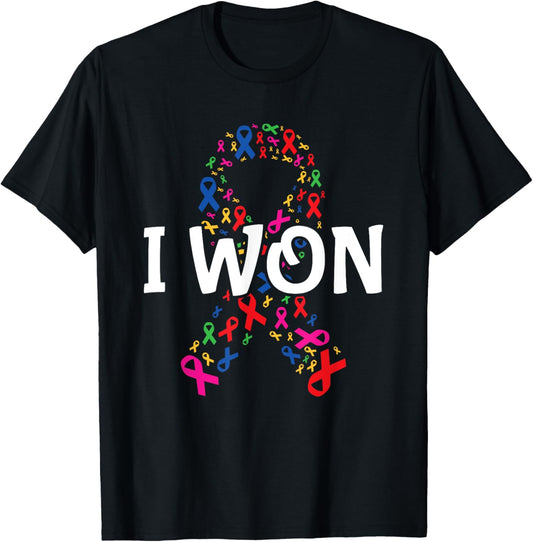 I won World Cancer Day for Cancer Awareness Cancer Survivor T-Shirt - T-Shirt | Black