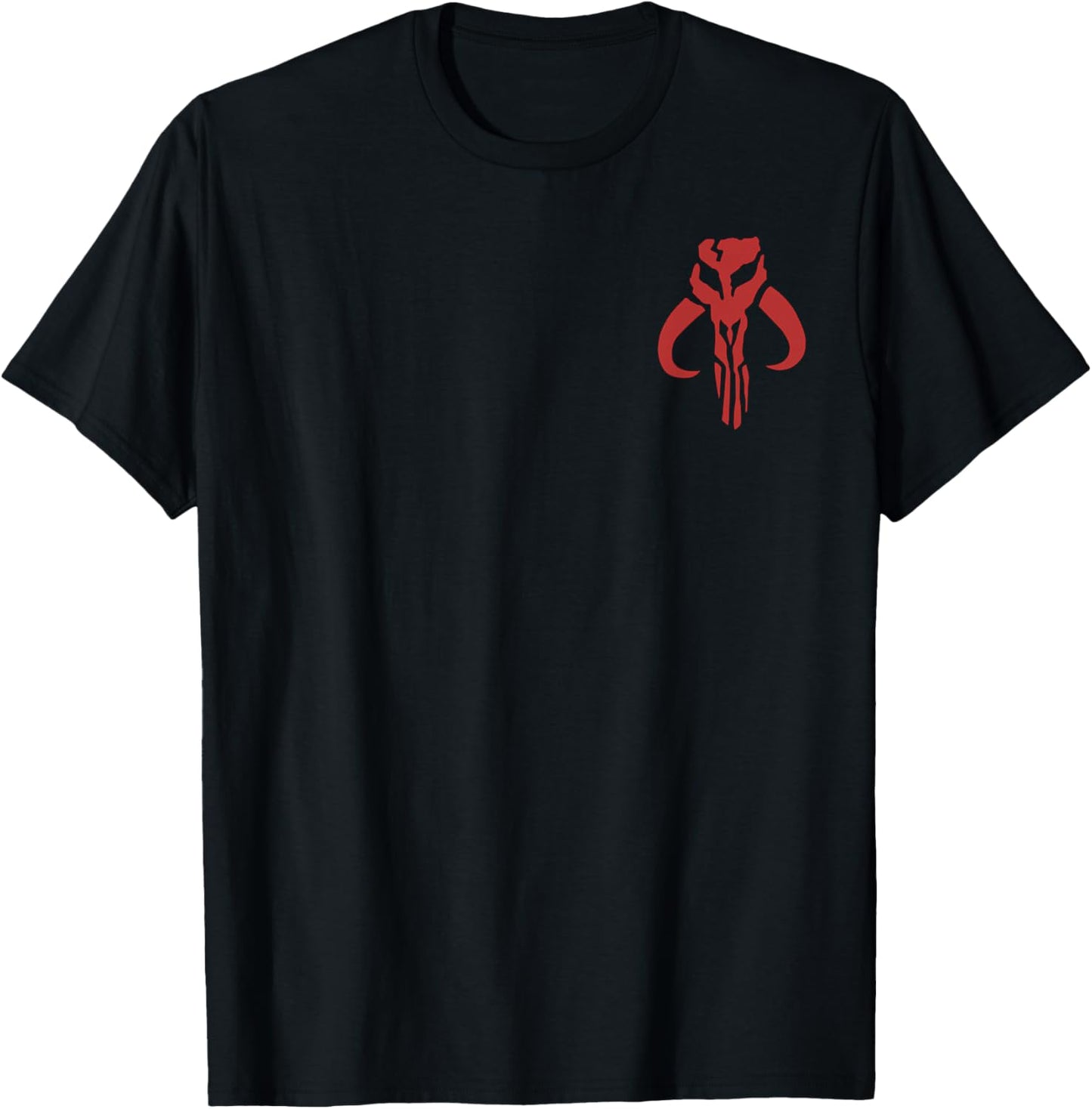 Star Wars Classic Mandalorian Mythosaur Skull Pocket Symbol T-Shirt - T-Shirt | Black