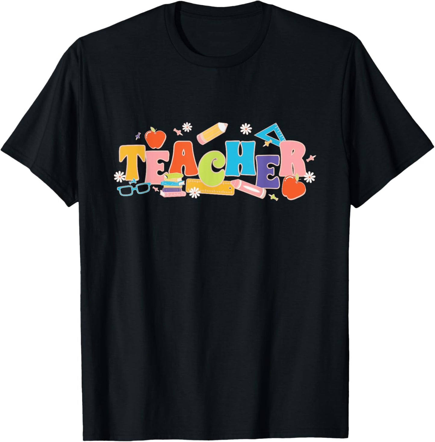 Teacher Art Men Women Funny School Teachers T-Shirt - T-Shirt | Black