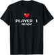 Player 1 Ready - Retro Gaming - New Dad Baby Announcement T-Shirt - T-Shirt | Black