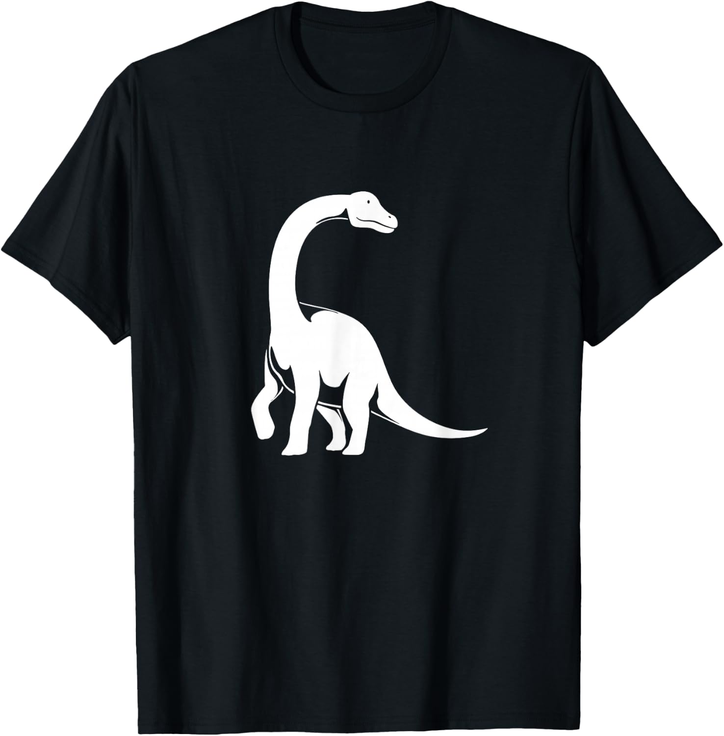 Vintage Long Neck Dinosaur Brachiosaurus T-Shirt - T-Shirt | Black