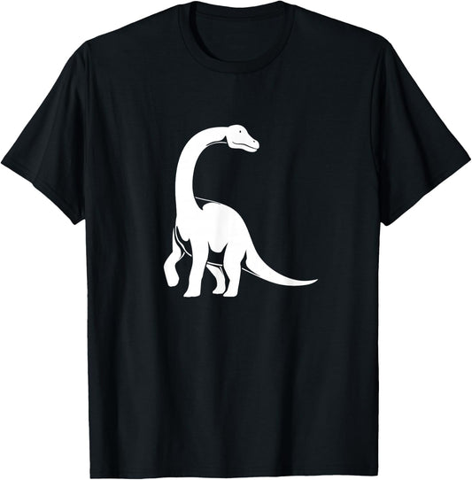 Vintage Long Neck Dinosaur Brachiosaurus T-Shirt - T-Shirt | Black